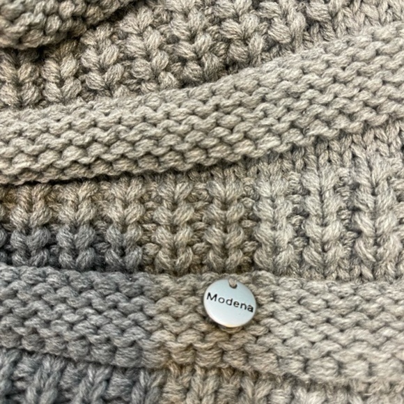 Modena knit gray Beanie Hat - Picture 3 of 6